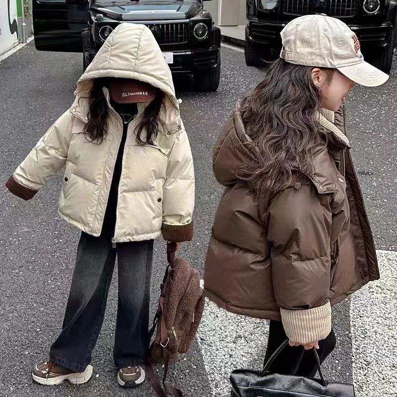 女童面包棉服冬季2025新款洋气中大童女孩棉袄冬装加厚棉衣外套潮