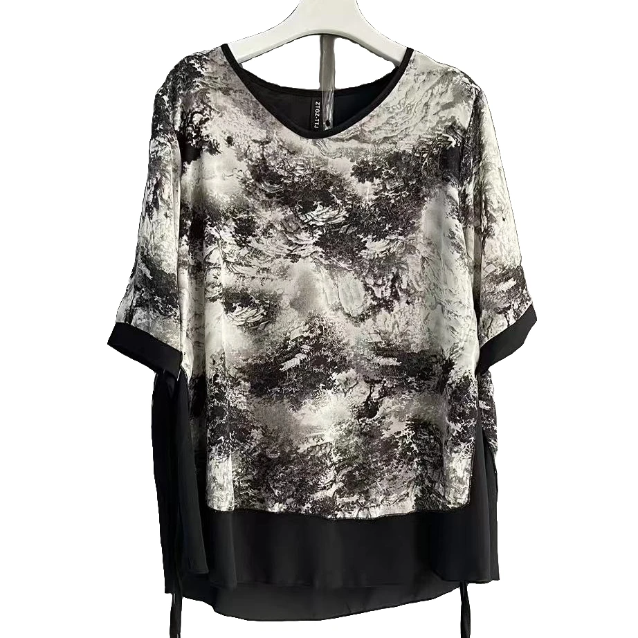 大码女装时尚双层休闲衫