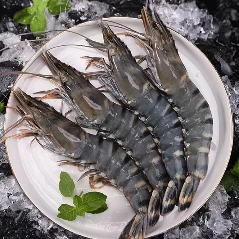 【赣榆次日达】 新鲜速冻大个黑虎虾  3斤/盒