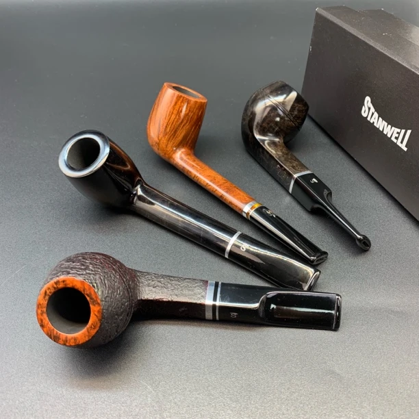 丹麦史丹威Stanwell三重奏StanwellTrio石楠木烟斗银标牛头大长腿