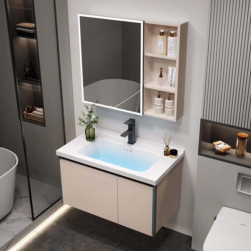 40宽小浴室柜卫生间陶瓷一体盆卫浴柜洗手台盆柜组合洗漱台洗脸盆