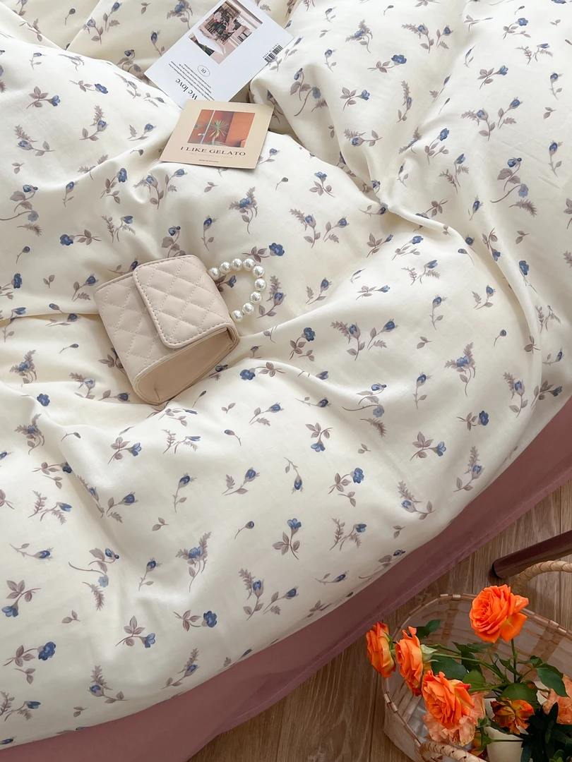 全棉双层纱A类母婴级四件套宿舍松弛感柔软亲肤透气