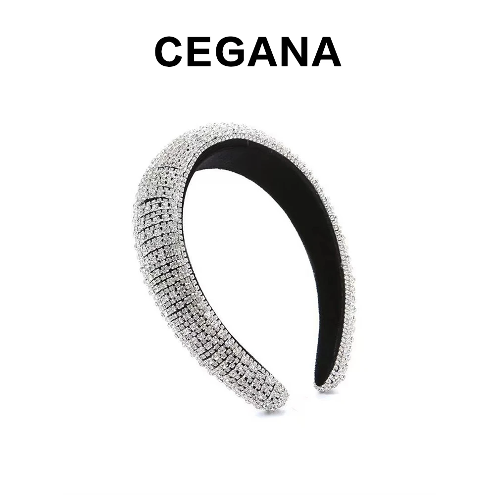 CEGANA【财阀千金】miu风闪钻超强氛围感高颅顶发箍简约轻奢首饰
