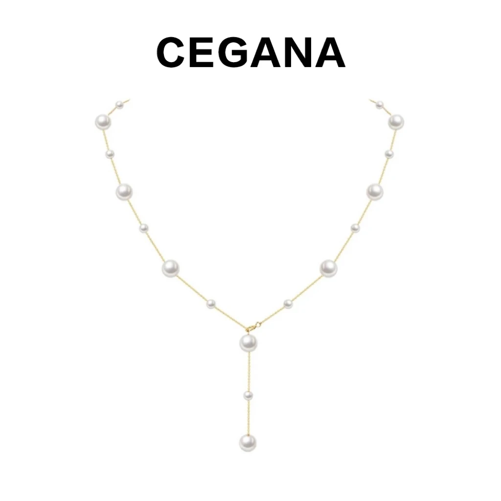 CEGANA 铜合金项链 【满天星】串珠小众白色气质感项链颈链锁骨链