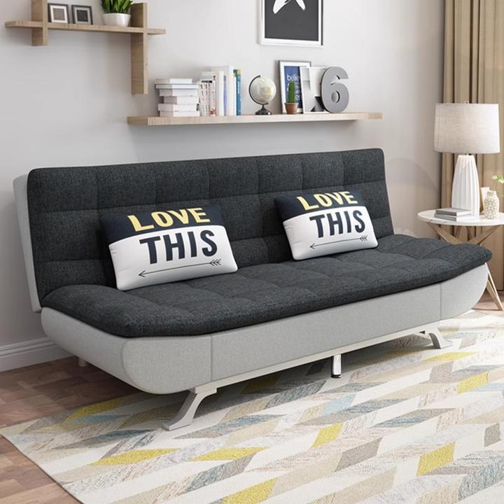 棉麻布沙发小户型工作室出租房可折叠沙发床三用松弛感懒人布艺