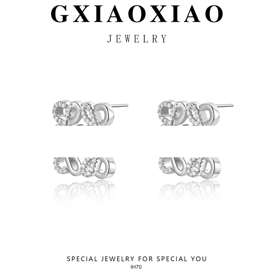 铜合金合成锆石耳饰 GXX IH70 西班牙流金岁月耳环五金女孩