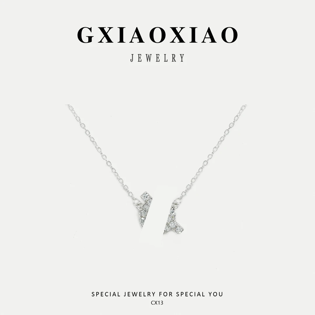 坠链均925银合成锆石 GXX CX13 时尚百搭潮简约气质轻奢项链女款