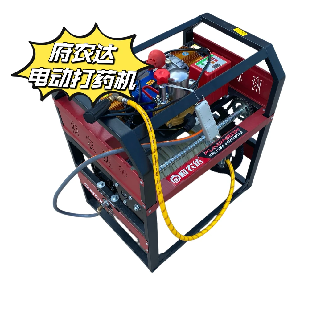2024新款电动车打药机高压农用全自动收管遥控新型农药机48-72V