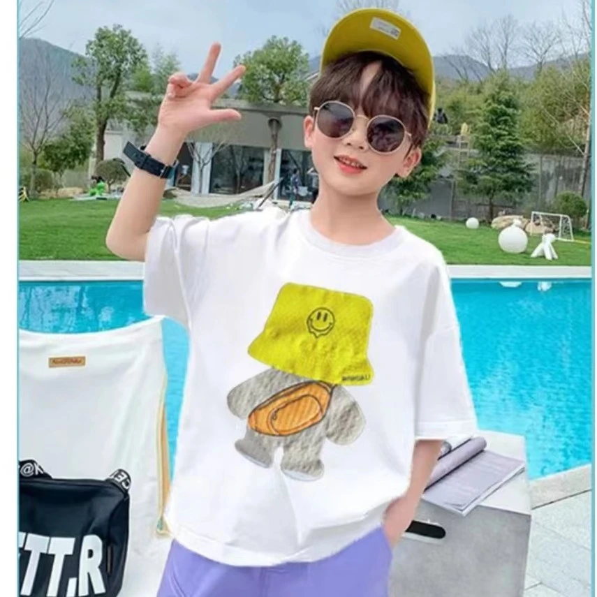 【儿童短袖T恤】夏季新款纯棉儿童T恤短袖中大童夏装透气舒适上衣