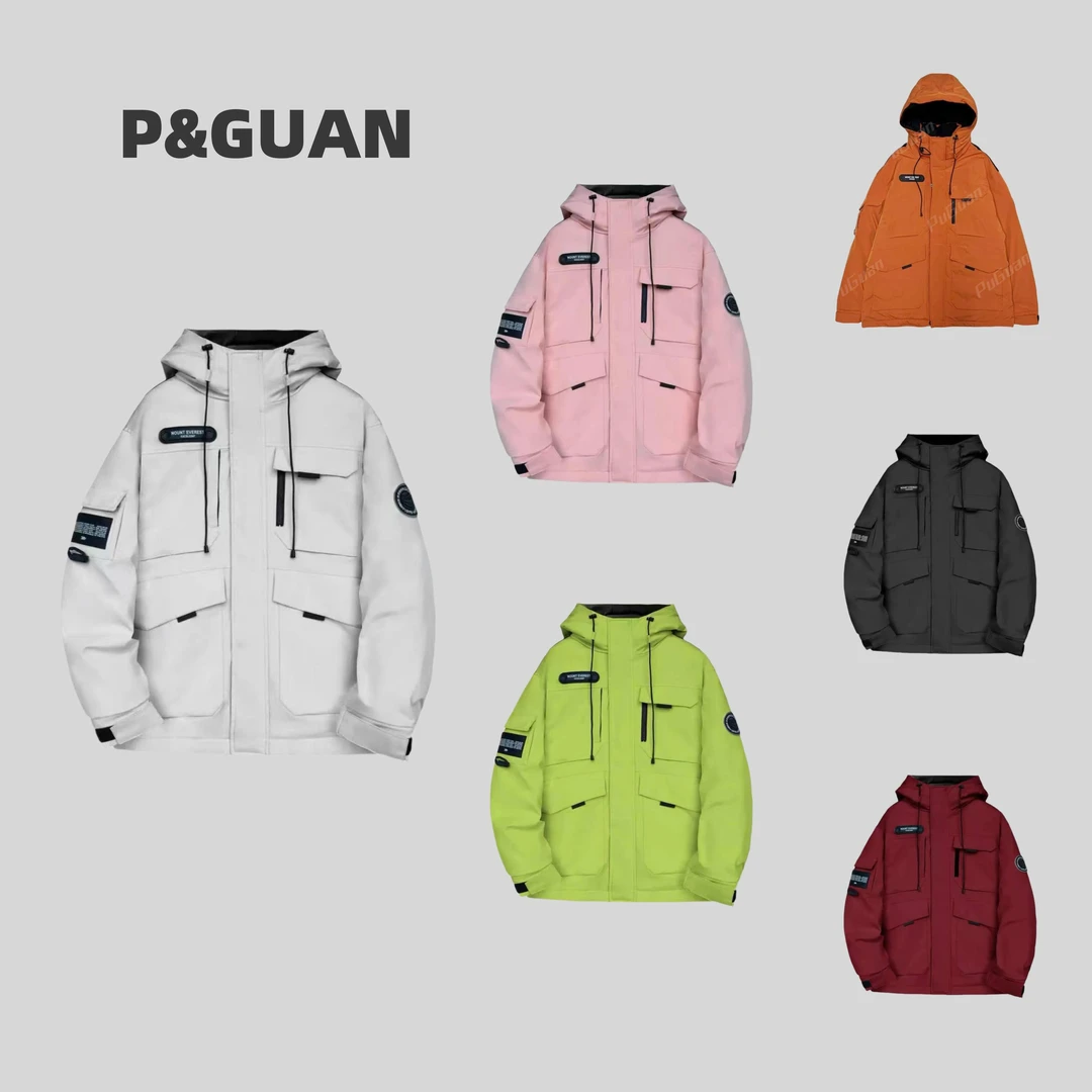 【冬季】#新款潮版时尚工装户外风小标6色连帽外套51001