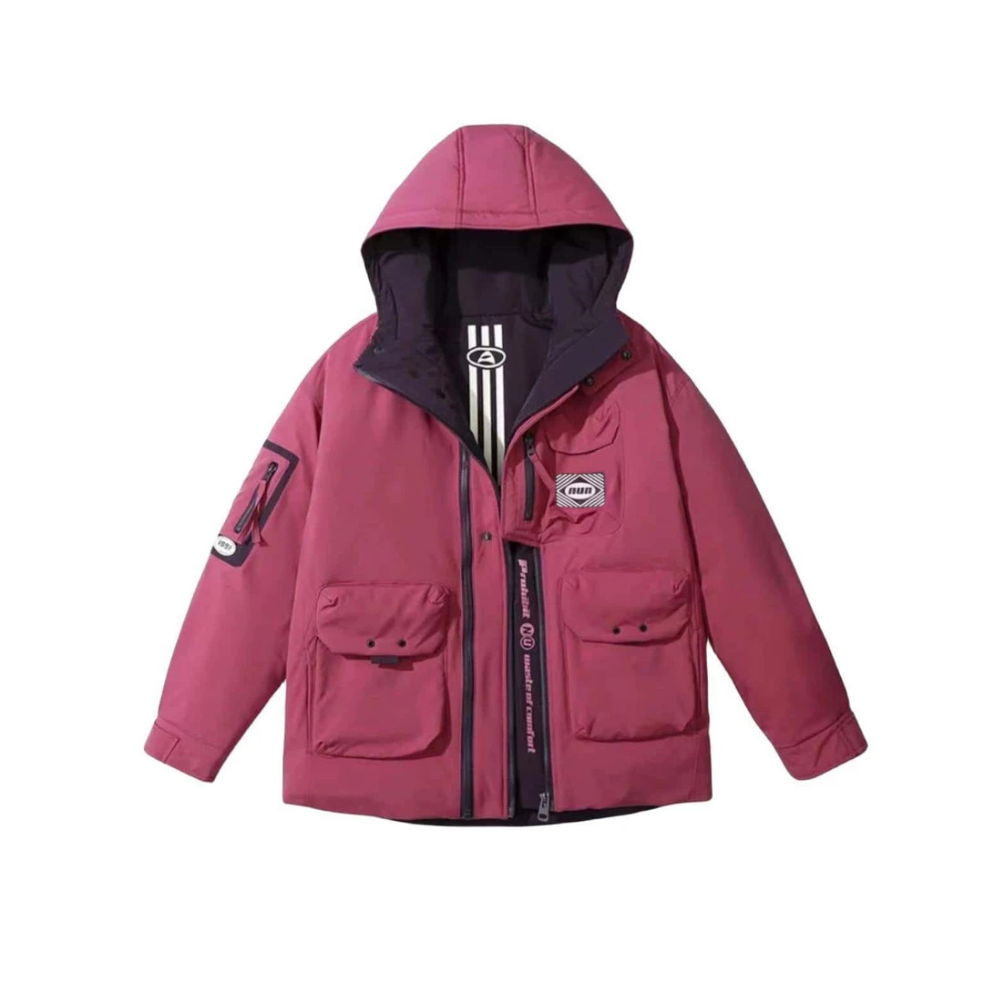 【冬季】新款机能风大口袋工装草莓熊羽服冲锋衣外套51002