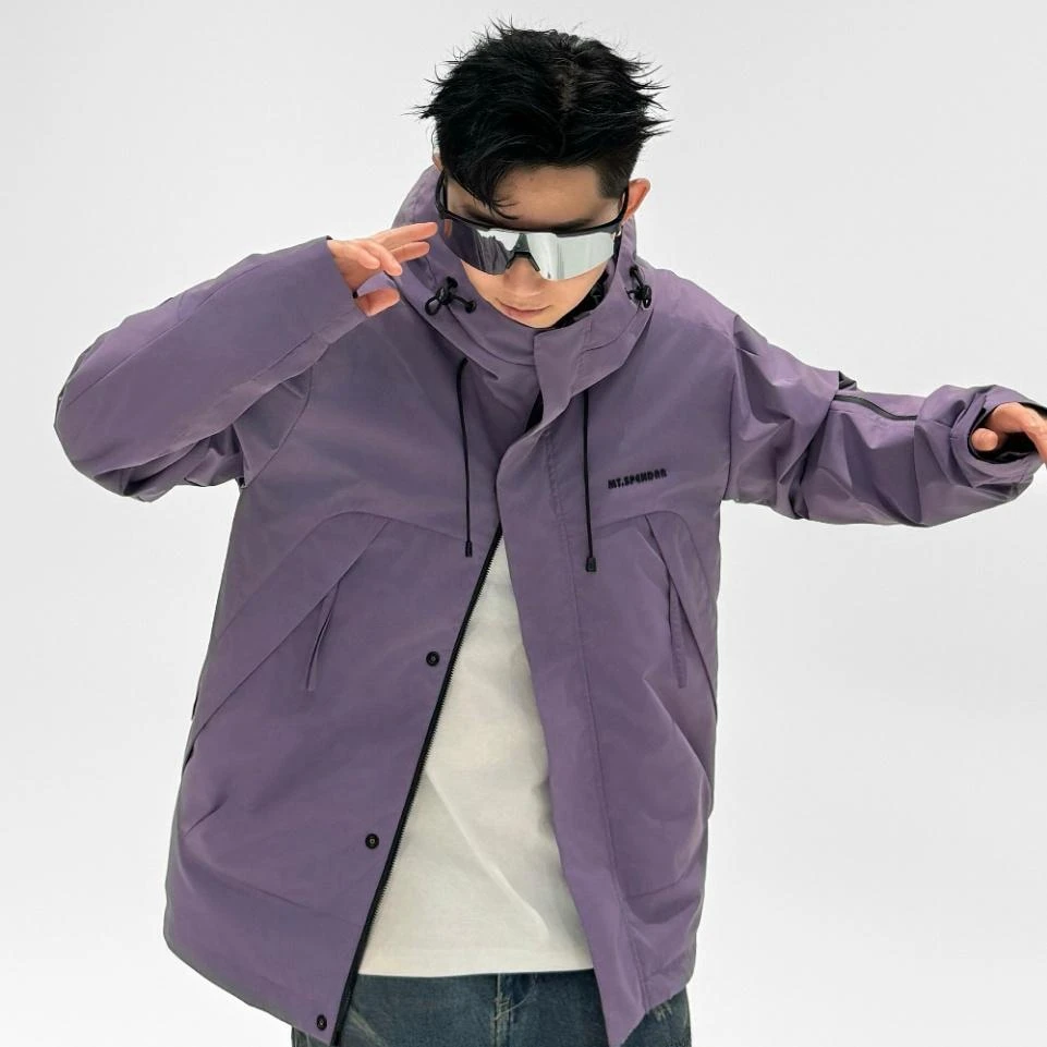 【冬季】新款时尚百搭纯色连帽三合一外套8835