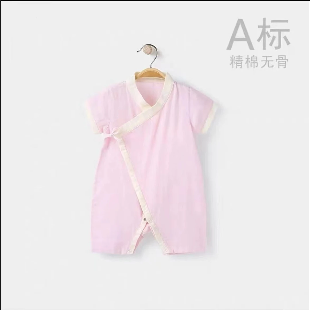 婴幼儿夏季纯棉纱布爬服
