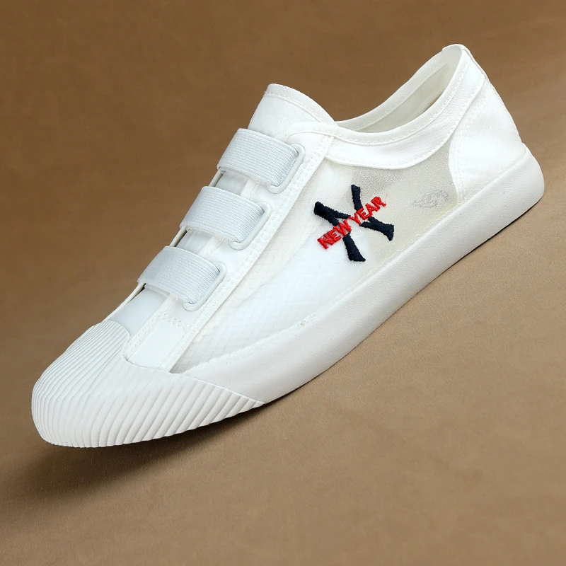 2025夏季新款冰丝网纱透气舒适时尚百搭潮鞋帅气男鞋一脚蹬板鞋