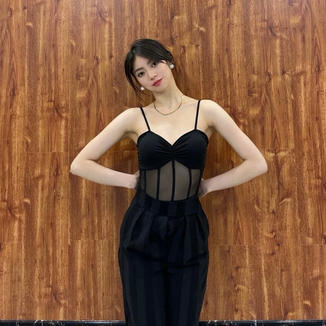 鲸艺舞服国标舞服摩登舞服练功服福利百搭78吊带舒适