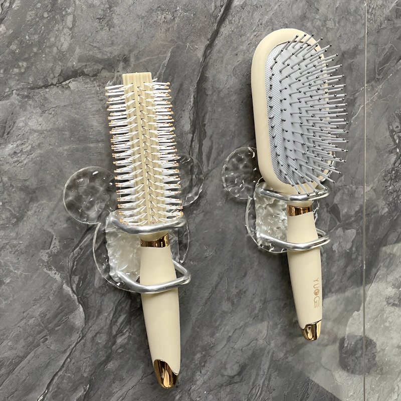 梳子收纳置物架免打孔壁挂式墙壁卫生间洗漱台放木梳气垫梳神器