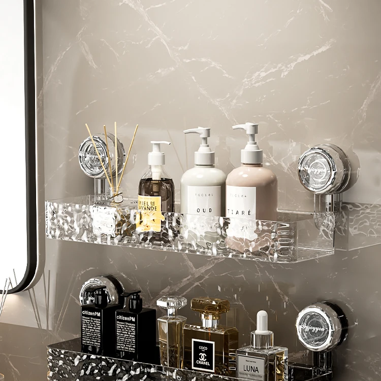 波纹吸盘置物架卫生间洗手台洗漱台吸盘式壁挂免打孔洗手间收纳架