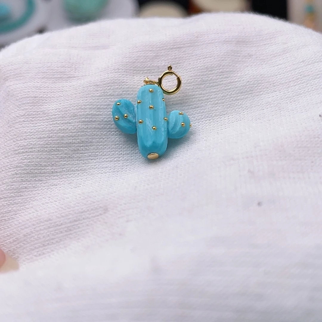 绿松石珠宝奇石18K金镶嵌J****啊