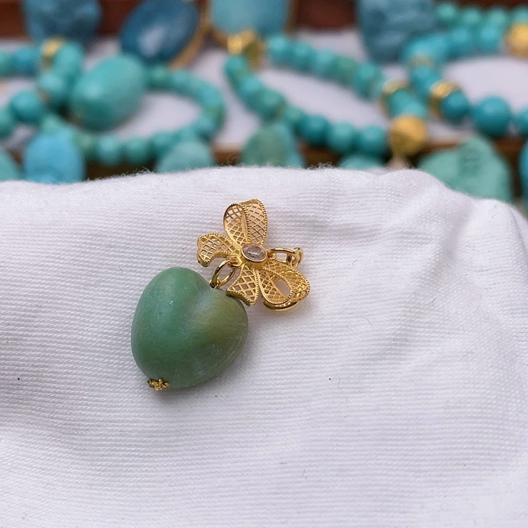 绿松石珠宝奇石未镶嵌珊*儿