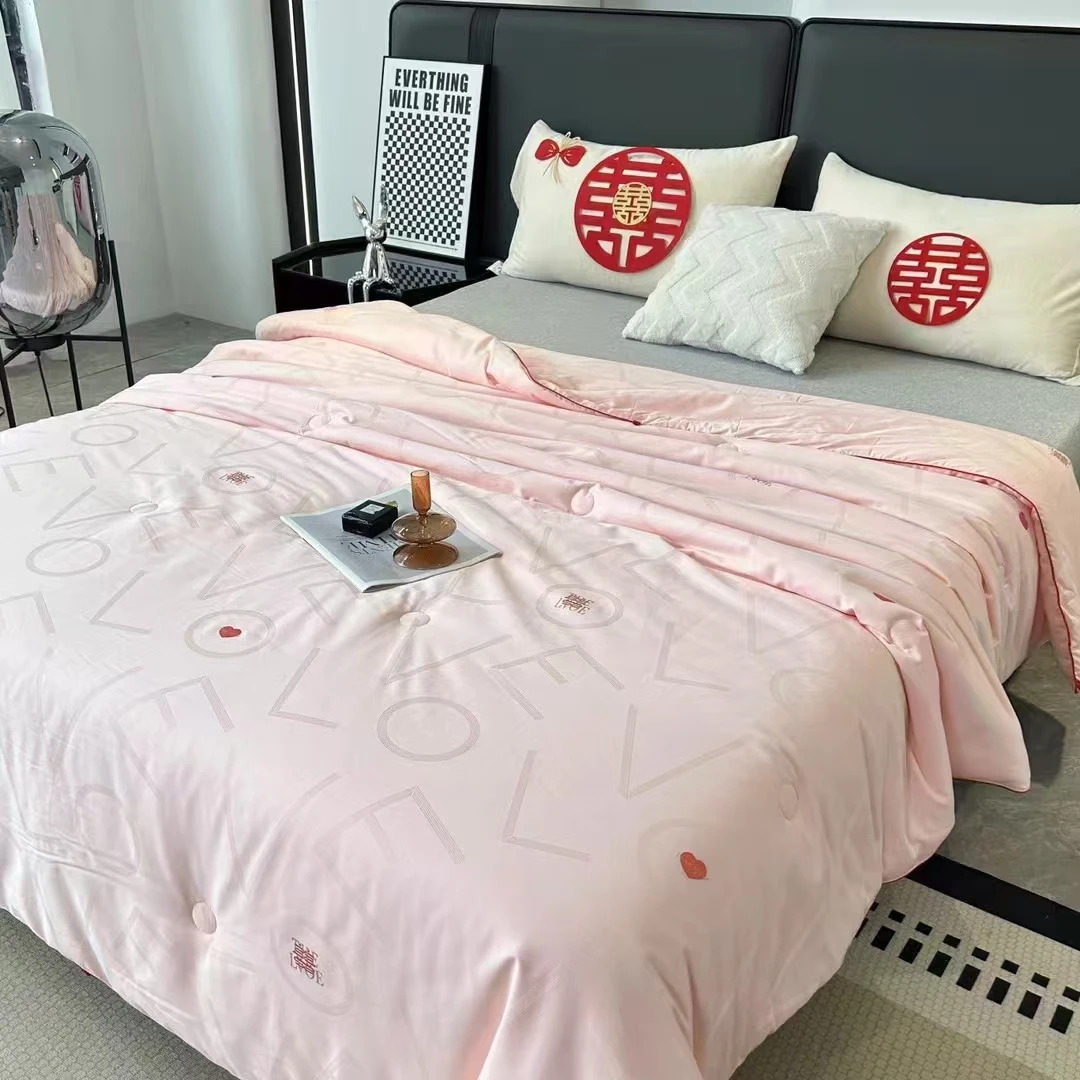 绅宝家纺新款奶丝羊绒喜被结婚喜被亲肤柔软可机洗喜被全棉喜被