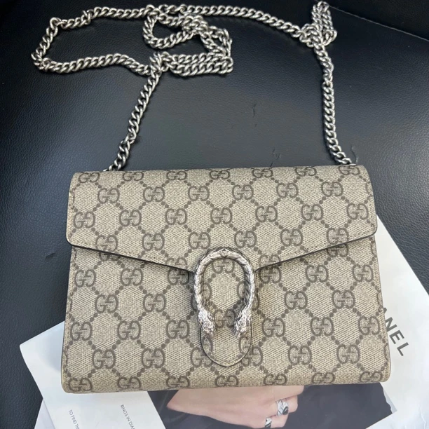 95新 GUCCI/古驰 捐金沉珠/老花酒神风琴woc