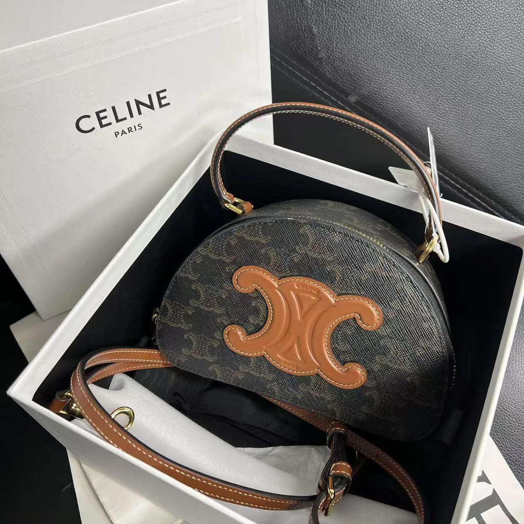 95新 Celine/思琳 捐金沉珠/凯旋门半月包单肩