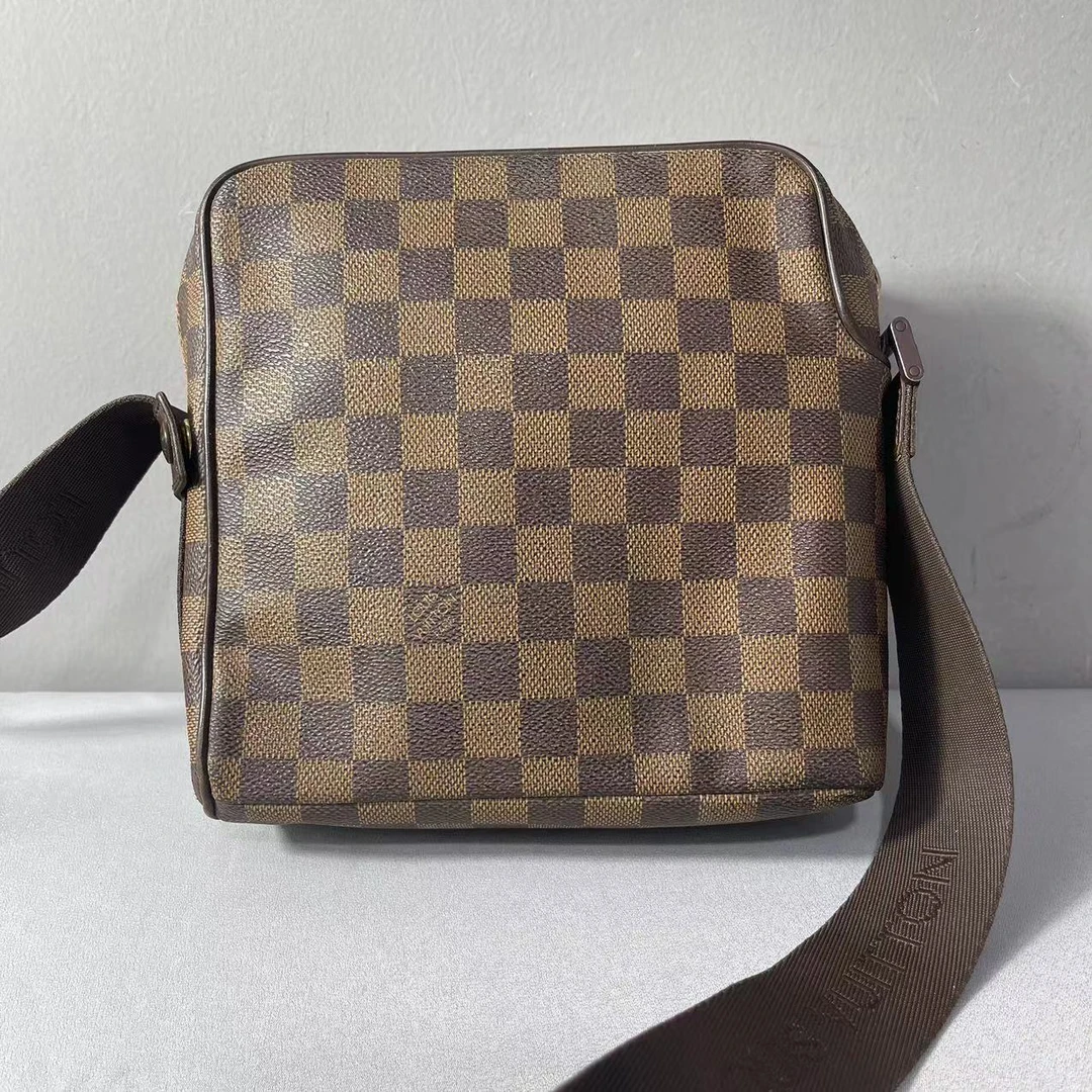 95新 LouisVuitton/路易威登 捐金沉珠/LV/棋盘格豆腐包/单肩包