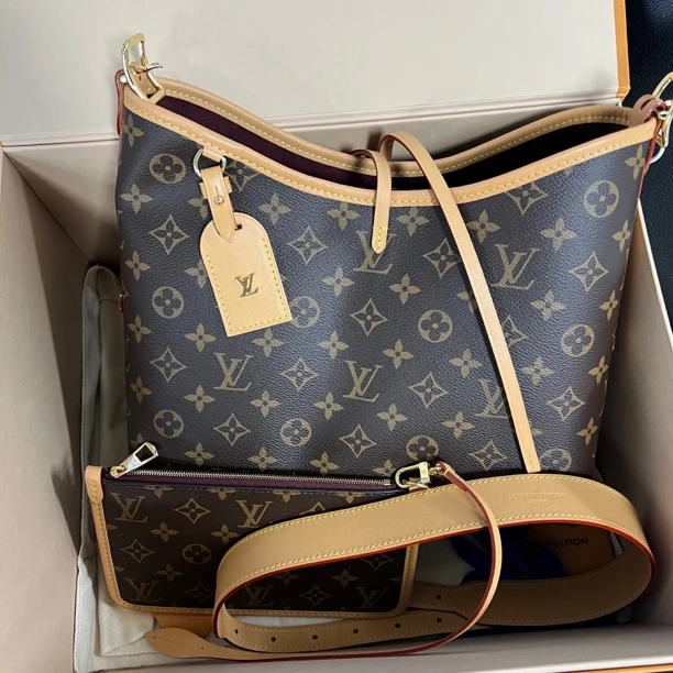 95新 LouisVuitton/路易威登 捐金沉珠/小号carryall单肩