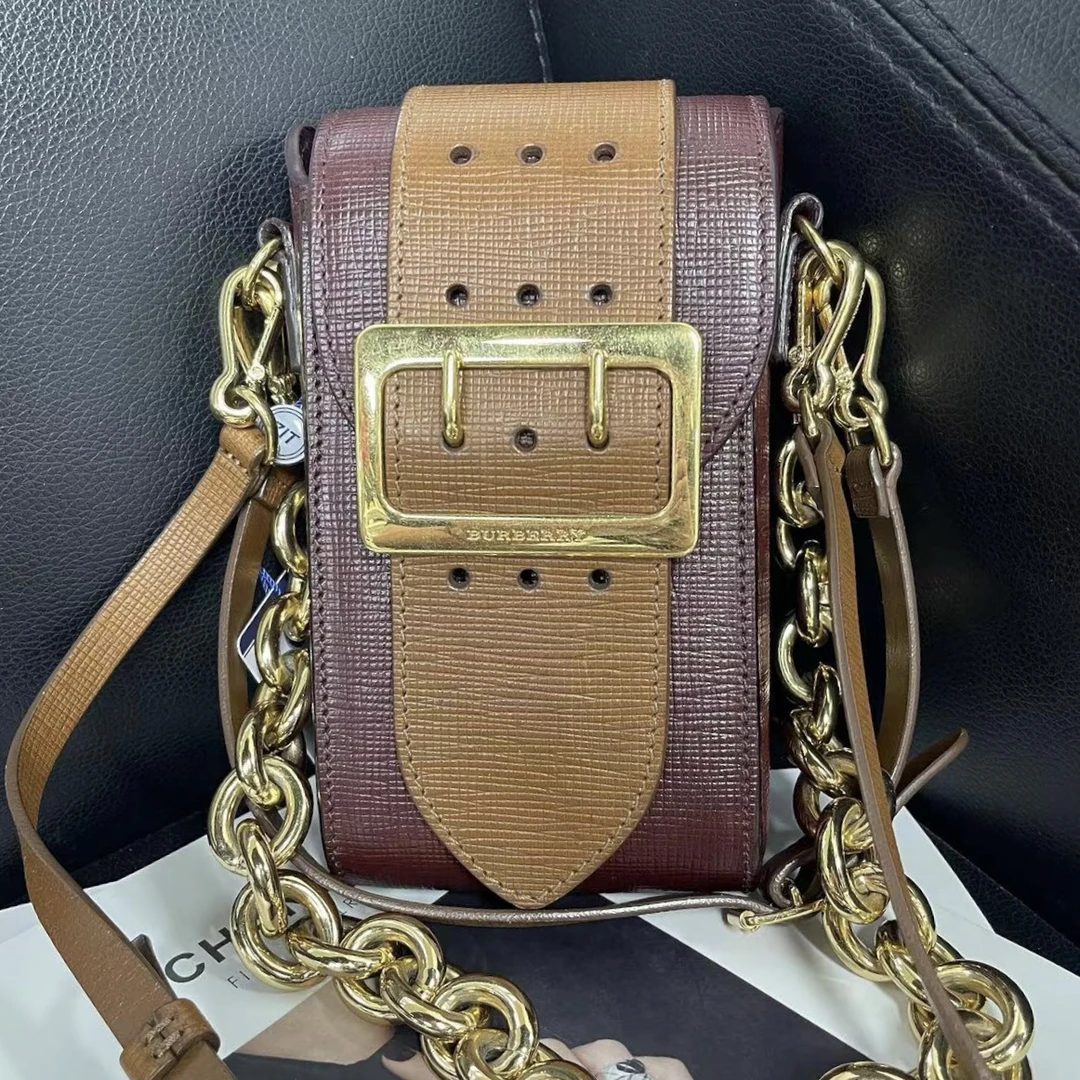 95新 BURBERRY/博柏利 捐金沉珠/巴宝莉/Burberry/手机包
