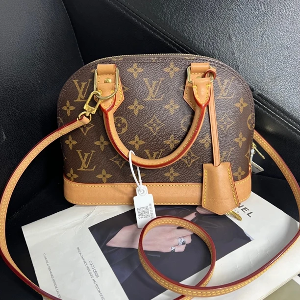 95新 LouisVuitton/路易威登 捐金沉珠/老花贝壳bb