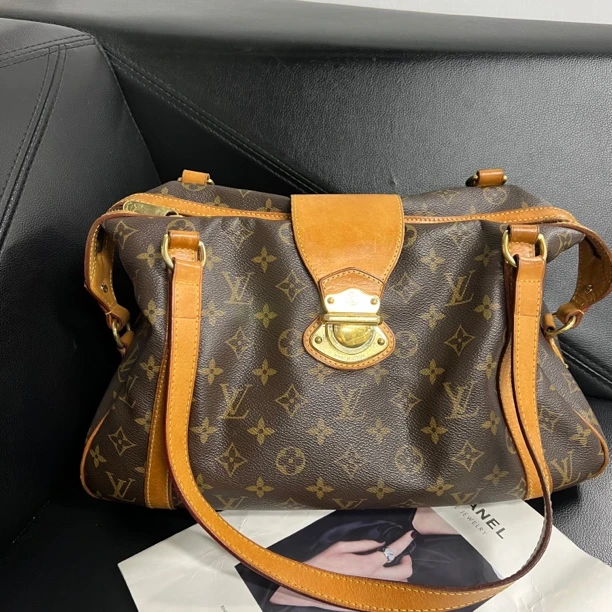 95新 LouisVuitton/路易威登 捐金沉珠/老花元宝Stresa托特包