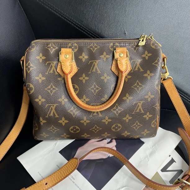 95新 LouisVuitton/路易威登 捐金沉珠/speedy25单肩