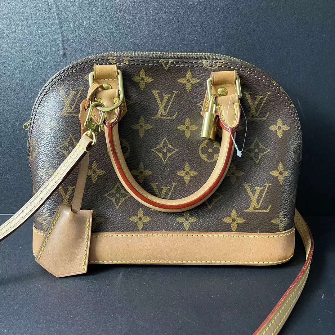 95新 LouisVuitton/路易威登 捐金沉珠/LV/alma bb贝壳包