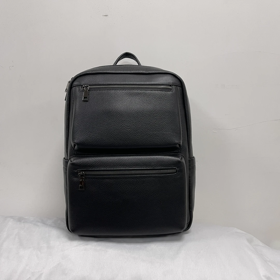 【吴姐定制】B1202 时尚登山旅行真牛皮双肩背包