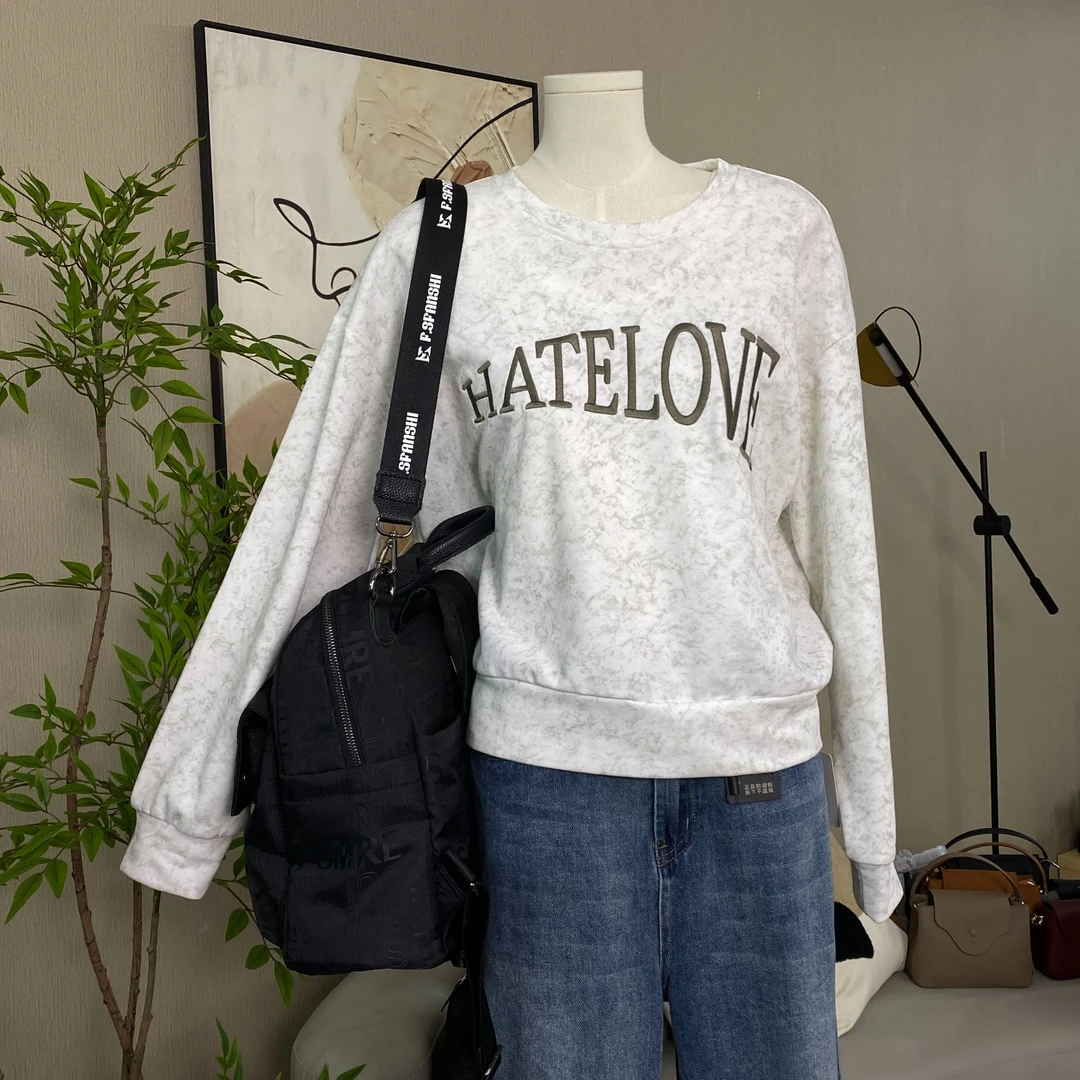 【吴姐定制】Q755 秋冬新款女士休闲圆领雪花卫衣