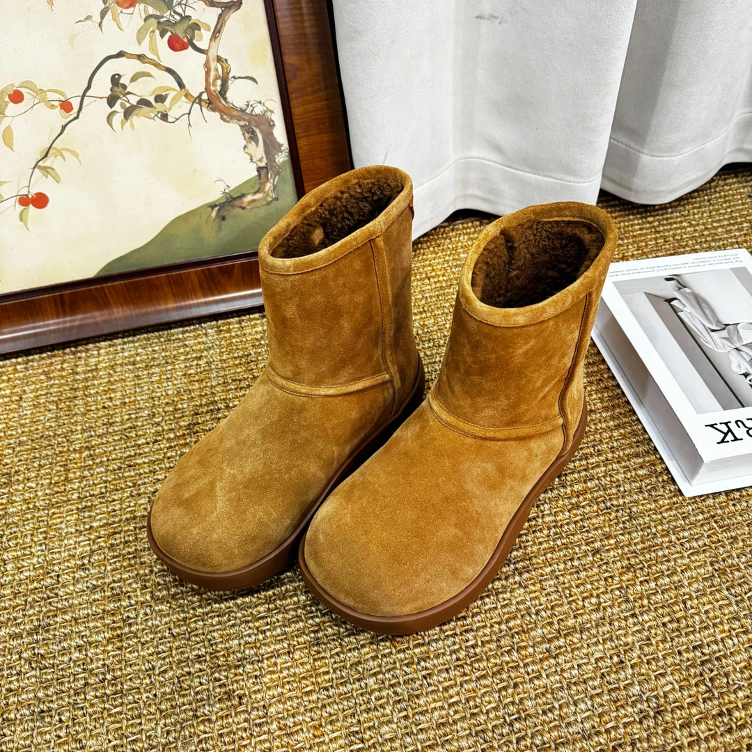 (福利款)中筒雪地靴加厚美拉德厚底保暖毛毛靴 和449不是一款 U59