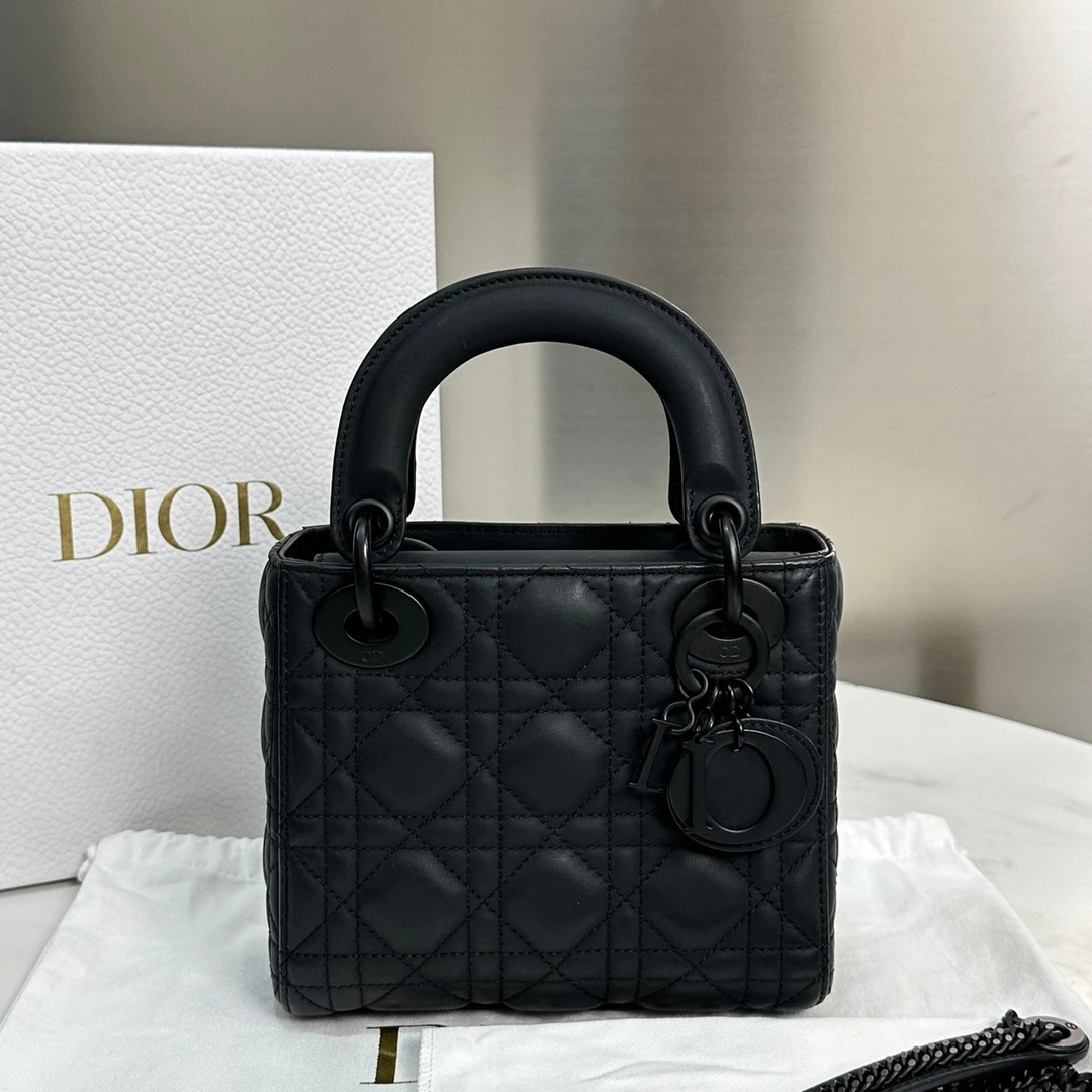 箱包/单肩包 闲置❤️22年 Dior迪奥 三格戴妃磨砂黑