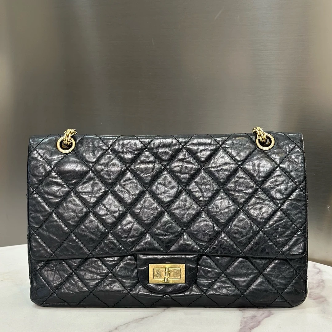 箱包/单肩包 CHANEL/香奈儿黑金2.55 maxi大号