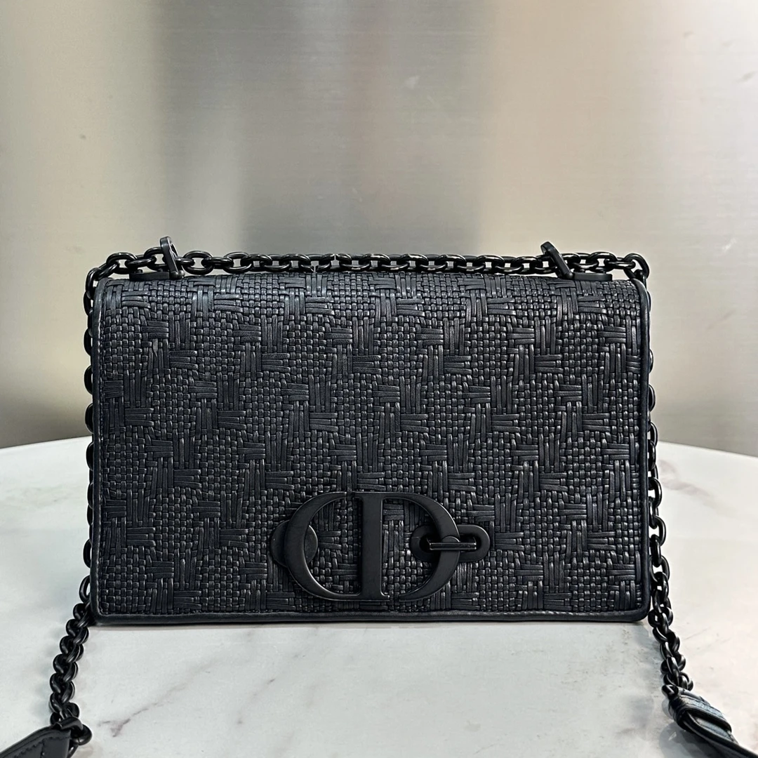 95新 DIOR/迪奥 蒙田30黑色链条包斜挎包9193487
