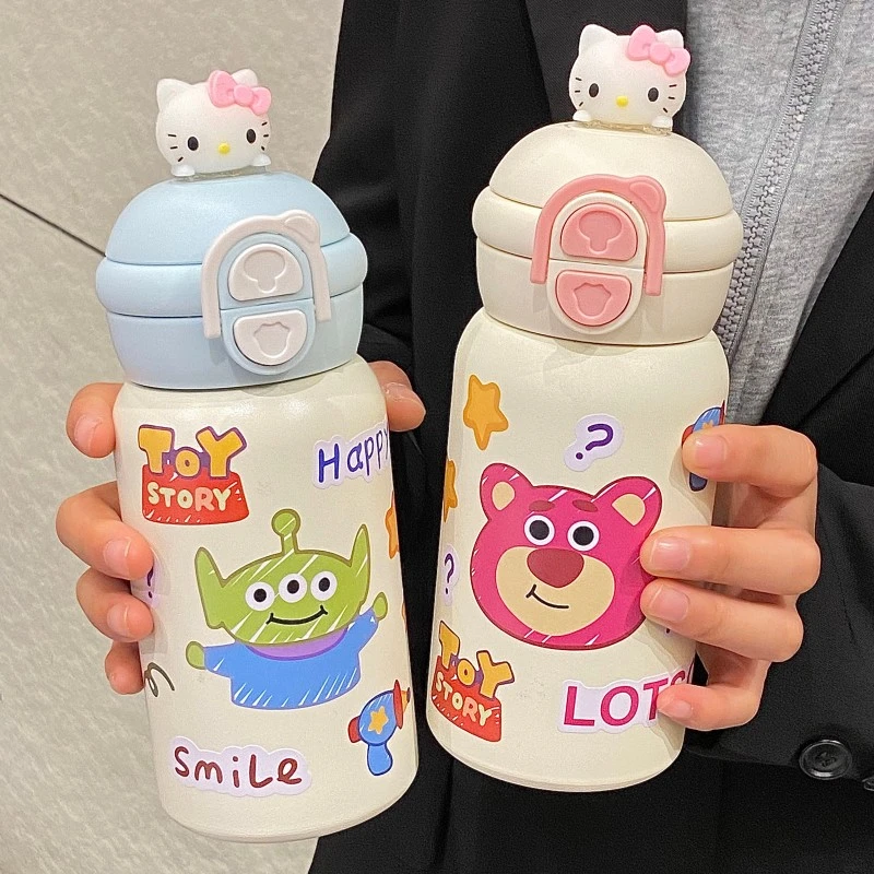 保温杯网红可爱创意韩版少女心便携防摔简约弹跳ins防摔学生儿童