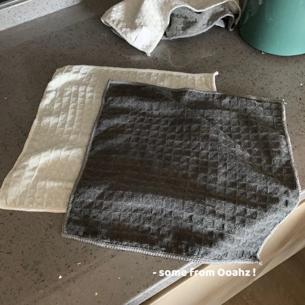 华夫格抹布商用咖啡奶茶店吧台清洁布家用吸水厨房洗碗布擦玻璃布