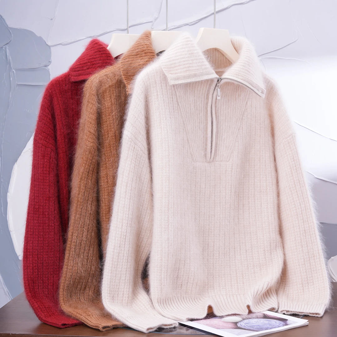 【拉绒系列】超暖炉加厚保暖半开拉链套衫YXW24261