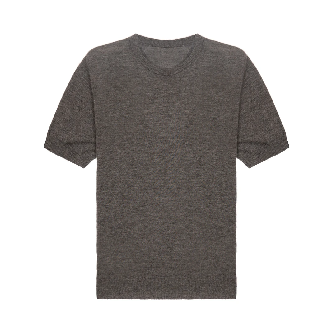 HP 68支 18G Wholegarment 精纺 男士短袖22025纯山羊绒