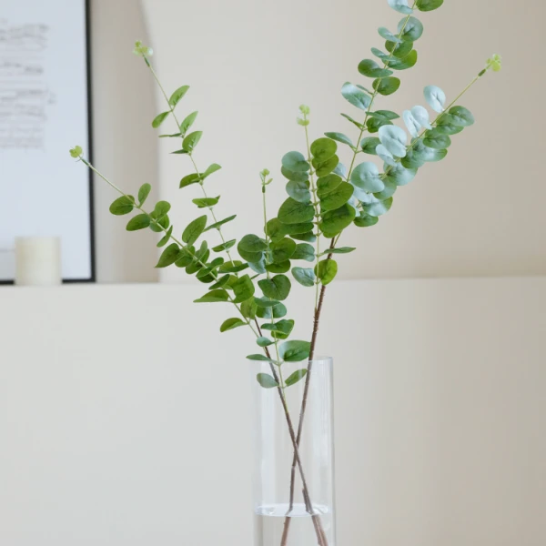 【半夏】北欧风仿真尤加利叶假花绿植客厅餐桌婚庆摄影装饰品插花