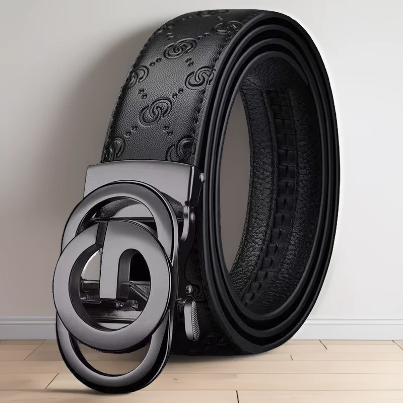 新款真皮自动扣中青年男士腰带商务休闲百搭高档耐用潮流时尚配饰