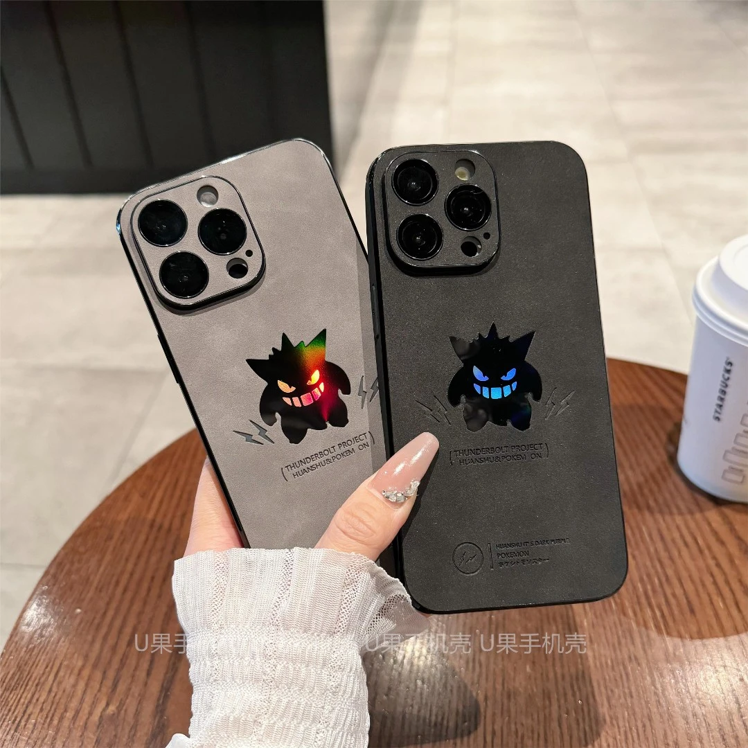 潮牌闪电耿鬼适用苹果16手机壳自带镜头膜iPhone15promax卡通14套