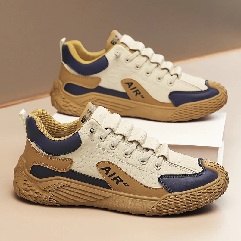 森刻2025男士春季新款男鞋时尚潮流运动鞋防滑耐磨跑步鞋阿甘鞋子