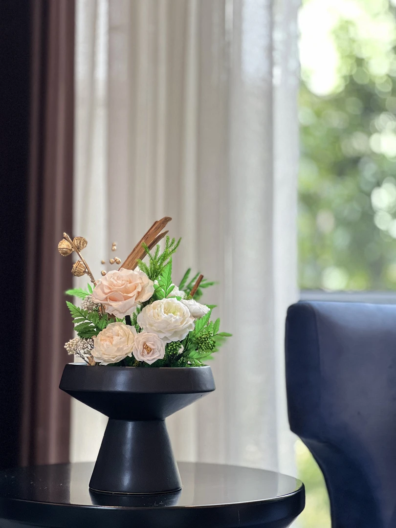 【城堡派对】玄关、客厅电视柜、装饰柜、永生花装饰摆件天然新中式