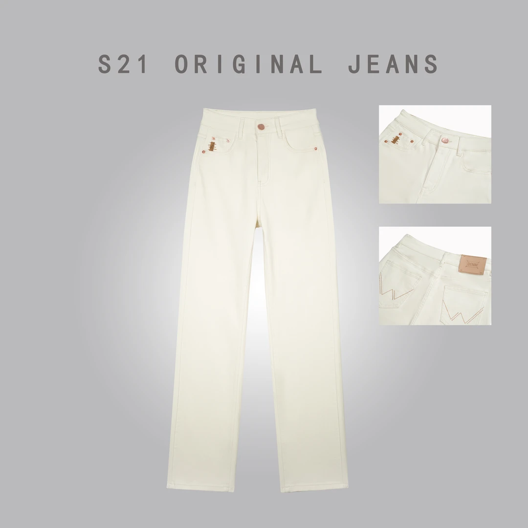 【典雅】25年新款▪极简风▪三防弹力窄版直筒裤轻薄透气时尚牛仔裤女