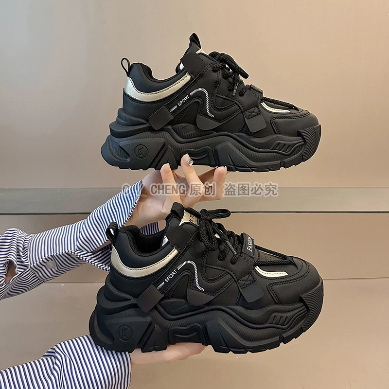 秋冬新款老爹鞋女ins2024年厚底增高时尚百搭运动秋季休闲鞋网红1